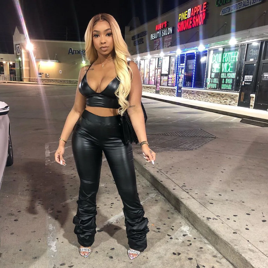 Pants Cargo Pants Women Leather Pants 