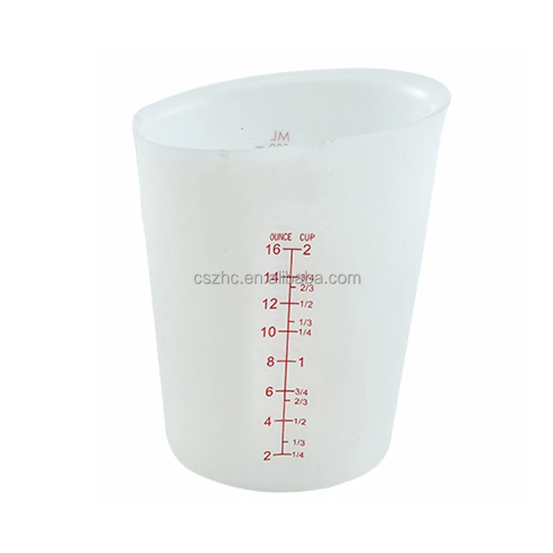 Heat Resistant 250ml (8oz) / 500ml (16oz) Epoxy Resin Silicone Measuring Cups Set with Standard & Metric Measurement Markings