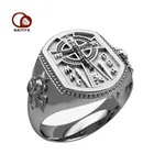 Celtic 3D Design Silver Custom Designer Jesus Celtic Cross Signet Ring