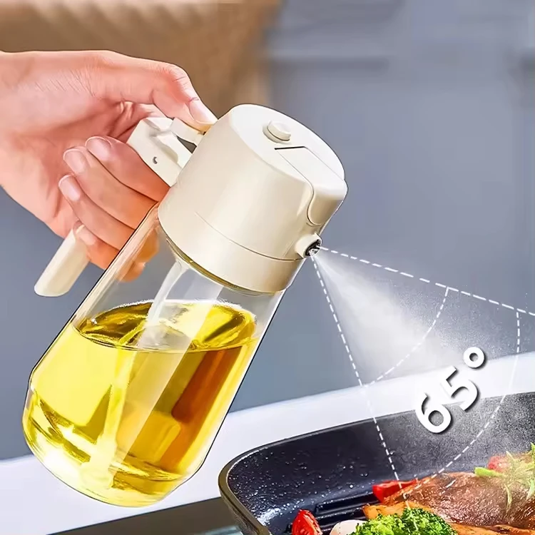 Sell well Kitchen Accessories 470ml Vinegar Container Cooking Oil Sprayer Leak-proof Glass Oil Dispenser Bottle For Kitchen