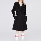 Coat Long Khaki Ladies Leisure Trench Coat Over The Knee Long Street Original Design Ladies Jacket
