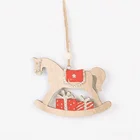Ornament Decor Ornament 2021 Wholesale Plywood Glitter Horse Decoration Hanging Indoor Christmas Tree Ornament