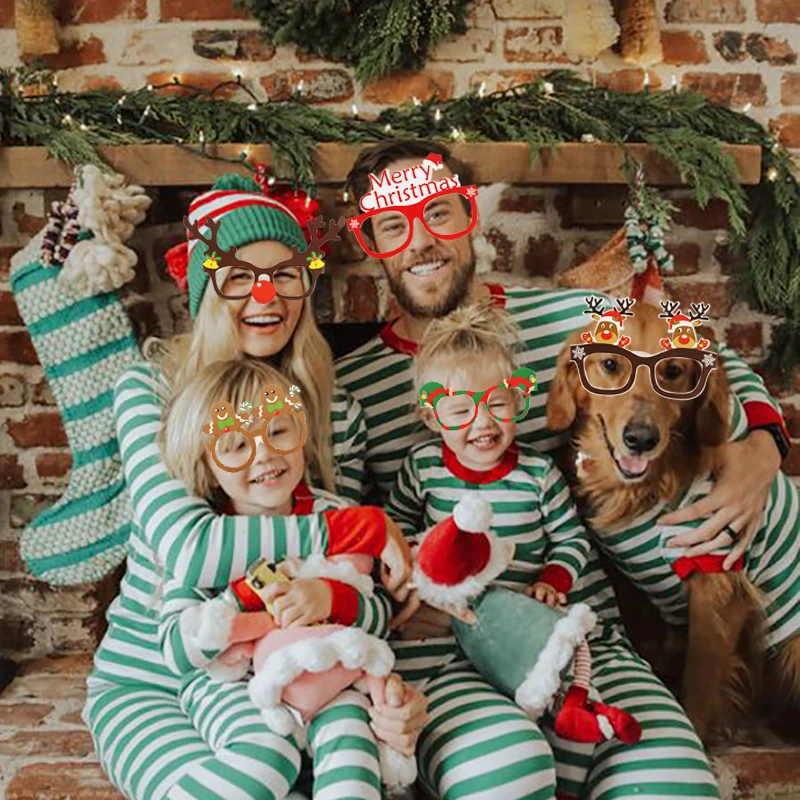 Gafas Navideñas, 9 Uds, Santa Claus, árbol de Navidad, Elk, adornos navideños 21 H0245e337fc204599b5101579fa4dc875g