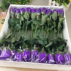 Flower Wedding Bouquet Long Lasting Artificial Infinity Real Touch Red Soap Roses Flower Valentines Day