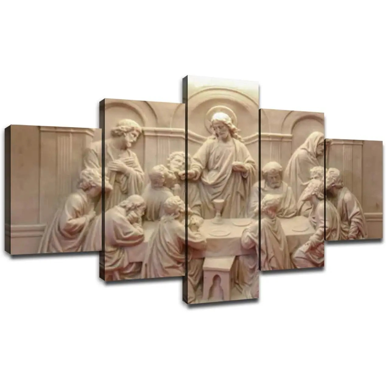 Custom 5-Piece Canvas Wall Art Print Set Jesus' Last Supper Christian Decor MOQ 1 Ultima Cena Paintings H024c7966e8a64b79b643bbefe27d5c9dH