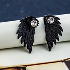 Earrings Alloy Charm Metal Earrings Jewelry Retro Stereo Angel Wing Stud Earrings Alloy Piercing Earrings
