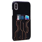 Phone Card Iphone Laser Etching Genuine Leather Phone Case Card Holder Shell Cover For IPhone XS
