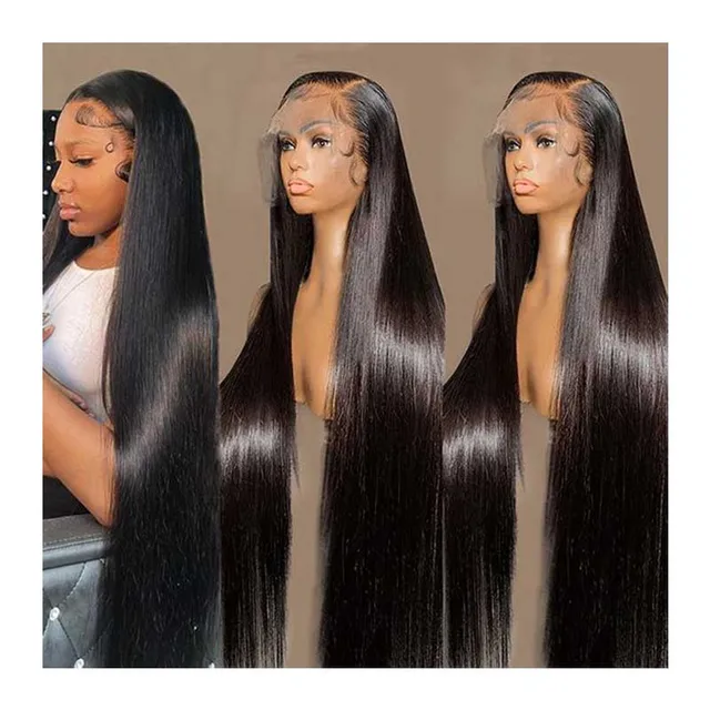 Straight Virgin Brazilian Lace Front For Black Women 30 Inch Lace Frontal Wig Natural 40 inch Human Hair Full Lace Front Wigs