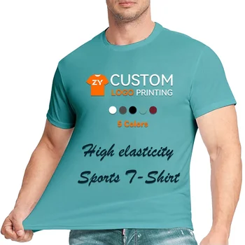 ZYtshirt  150g 95% Polyester 5% Spandex Stretchy T-Shirt Custom Gym Tee Customized Logo Tshirt Sports T Shirt