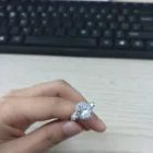 Stones Rings Jewelry Ring 3 CZ Stones Hand Rings Jewelry 925 Silver Ring Women