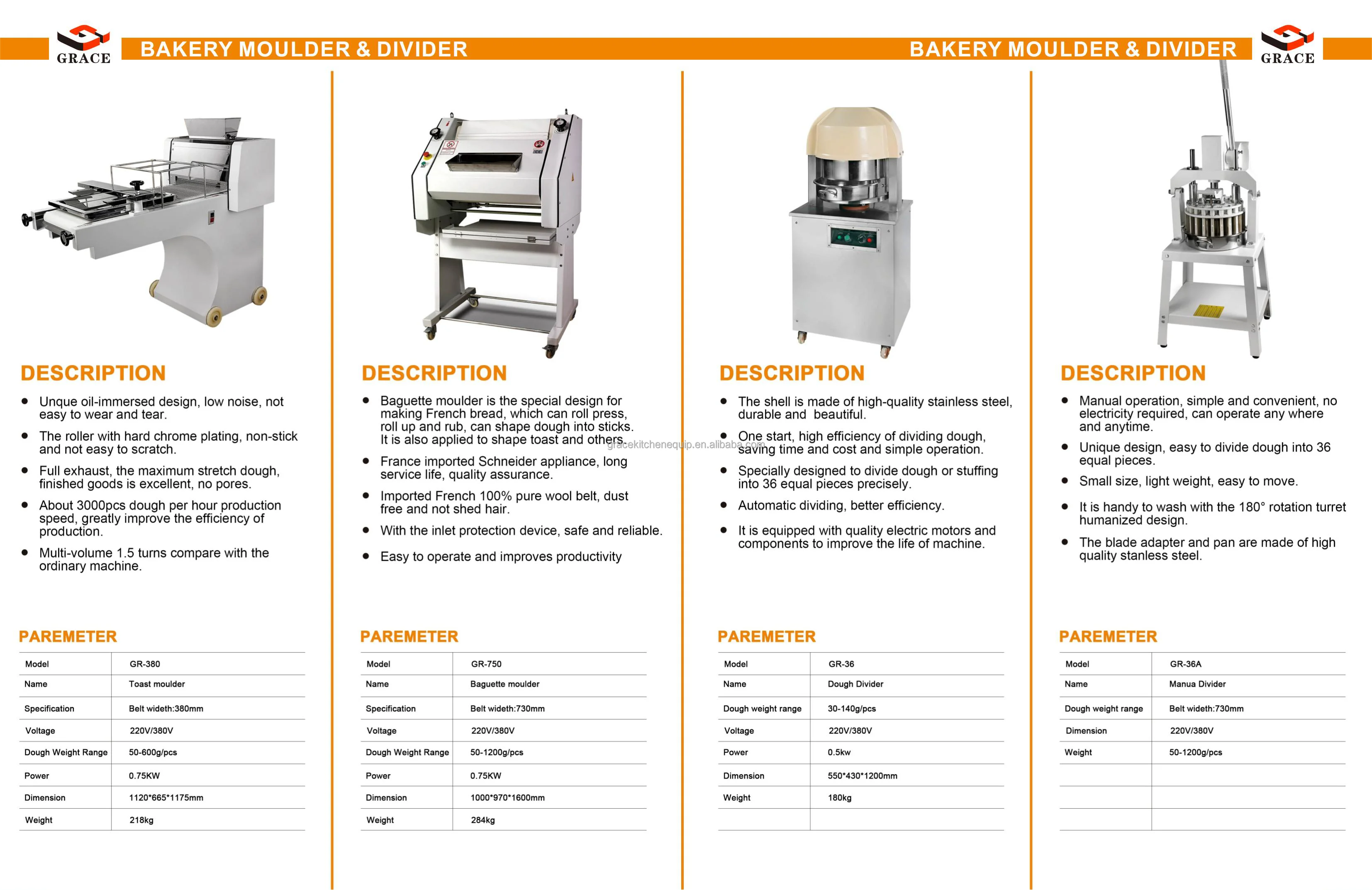 Grace Commercial Kitchen Complete Baking Equipment Set for Bakeries and ...