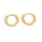 Zircon Zircon SKA S925 Silver Round Micro Insert Zircon Personality Tidal Current Ear Stud Women Earrings