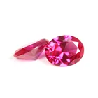 Oval Loose Synthetic 5# Red Corundum Oval Shape Excellent Cut Corundum Gemstones In Stock
