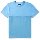 Special New Design Custom Color Block Special 2 Tone T Shirt 80 Cotton 20 Polyester T Shirt Blue T Shirt For Men
