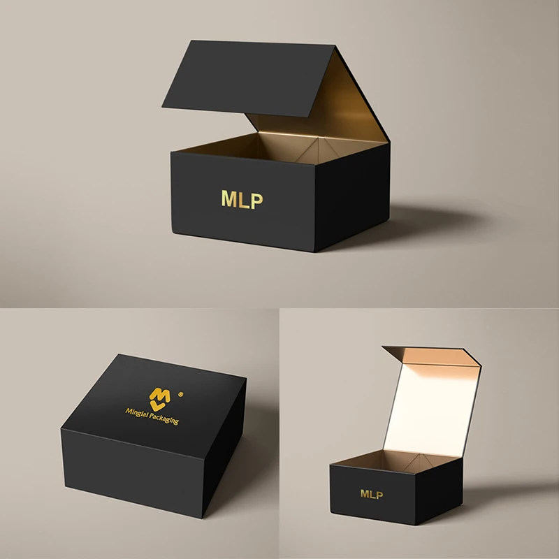Luxury Custom Logo Recycled Cardboard Folding Packaging Magnetic Box ...
