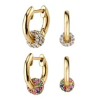 Sterling Huggie Hoop Earrings 925 Sterling Silver Cz Cubic Zirconia Jewelry 18k Gold Ball Huggie Hoop Earrings