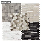 Decor Aluminum Akadeco Grey Color Kitchen Wall Decor PVC Metal Peel And Stick Mosaic Tile
