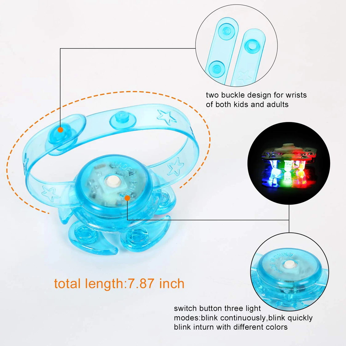 New Creative Kids Party Favors Pack LED Light Flashing Gyro Watch Glowing Bracelet Gifts Toys for Kids