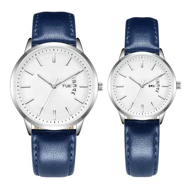 Fashion Couple Watches New Style Watch Genuine Leather Strap Men's And Women's Quartz Wristwatches Wholesale Couple Watch 2