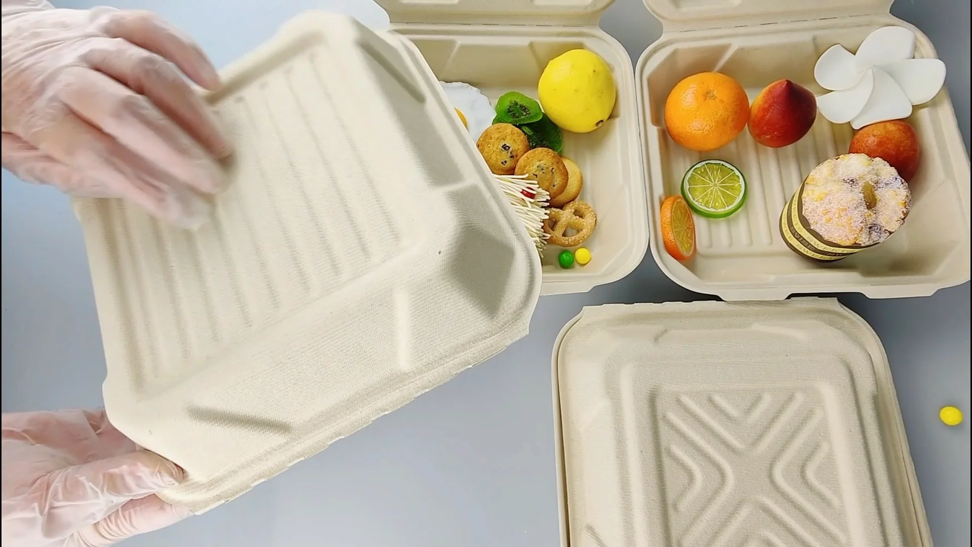 Disposable Compostable Bagasse Sugarcane Biodegradable Bagasse Food