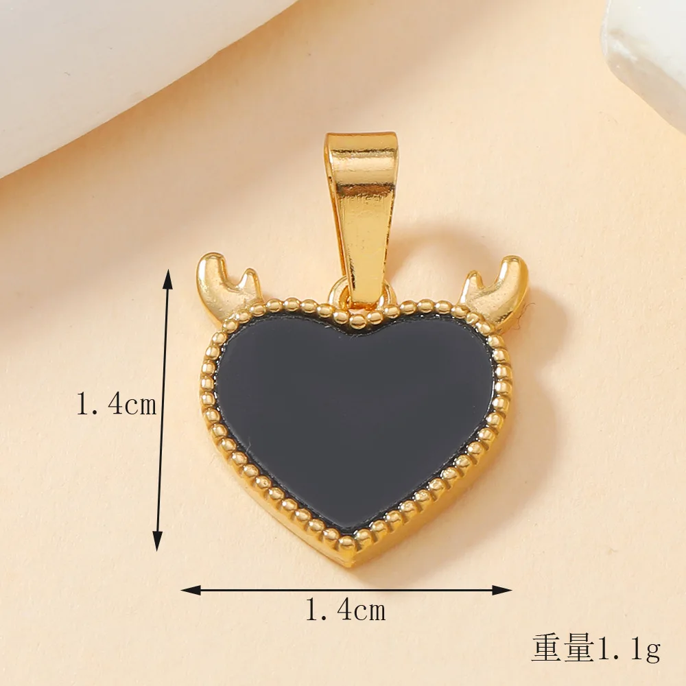 Classic Refined Elegant Women Drop Oil LOVE Love Pendant Necklace Handmade DIY Jewelry Accessories 8