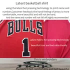 Basketball Jersey Sublimation Basketball Wear T Shirt Nets Gradient Patch Men Basketball Jersey