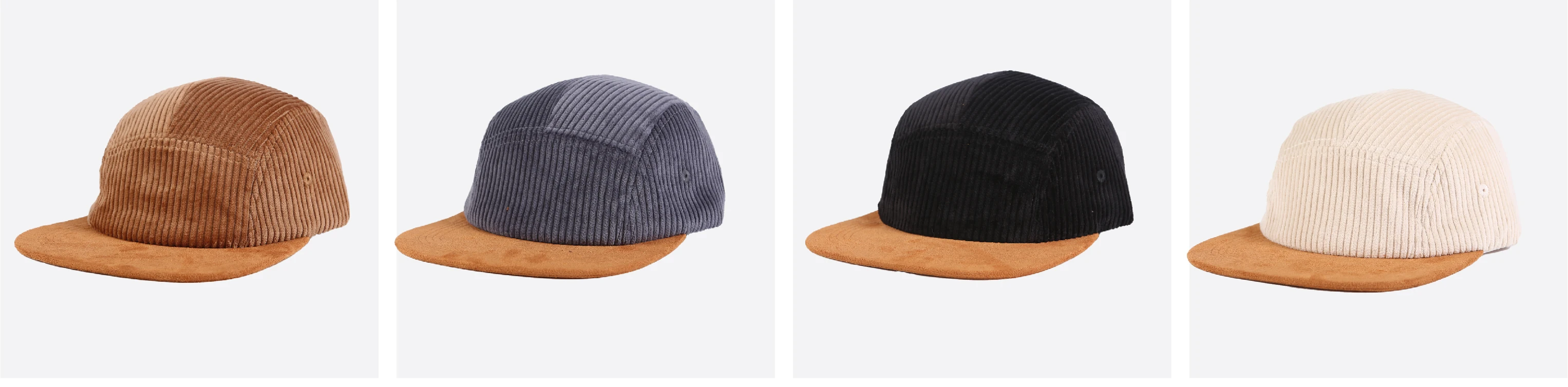 Good quality corduroy camping hat custom logo unisex fashion outdoor suede flat bill camper hat Good quality corduroy camping hat custom logo unisex fashion outdoor suede flat bill camper hat
