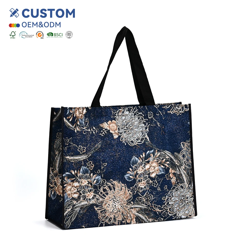 High Quality Hot Selling Personalized Design logo Printing Reusable Biodegradable Non Woven for Shopping factory