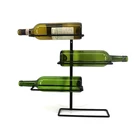 Hot Selling New Wall Mounted Vertical Black Wine Racks 4 Bottles Deep For Home Decor