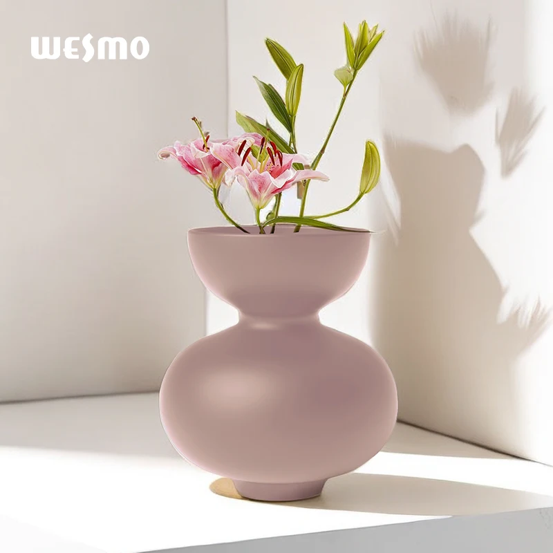 Modern abstract decorative vase pot art large pink flower pots & planters ceramic flower vase home ornament