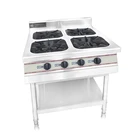 Gas Stainless Hot Sale 4 Burner Gas Cooking Range Stainless Steel For Restaurant Electric Oven