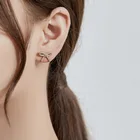 Gold Cz Stud Earrings Druzy Gold CZ Stone Diamond Butterfly Stud Earrings For Women Set
