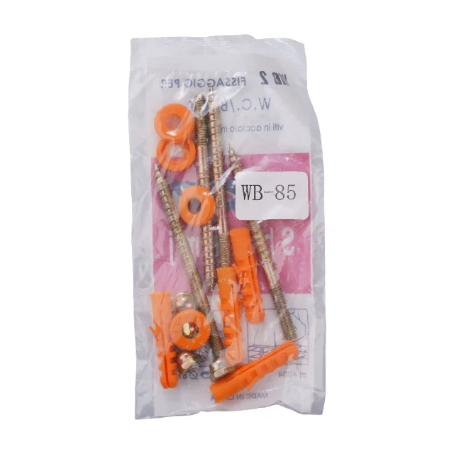 高品质来样定做/ODM碳钢螺旋洗脸盆螺旋套装wc螺旋套装塑料袋包装