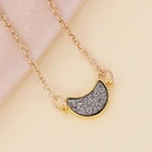 Simple Alloy Acrylic Moon Necklaces Simple Fashion Necklace For Women
