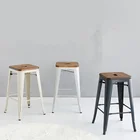 Timber Bar Cheap Metal Barstools With Timber Seat Pine In Height 66cm Abd 76cm Tall For Bar Kitchen Shop