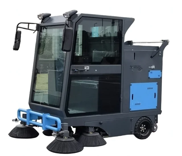 SW1900B Ride-on Type Sweeping Machine Driving Floor Sweeper Road Sweeper Cleaning Machine Blue 48V150AH 1900mm