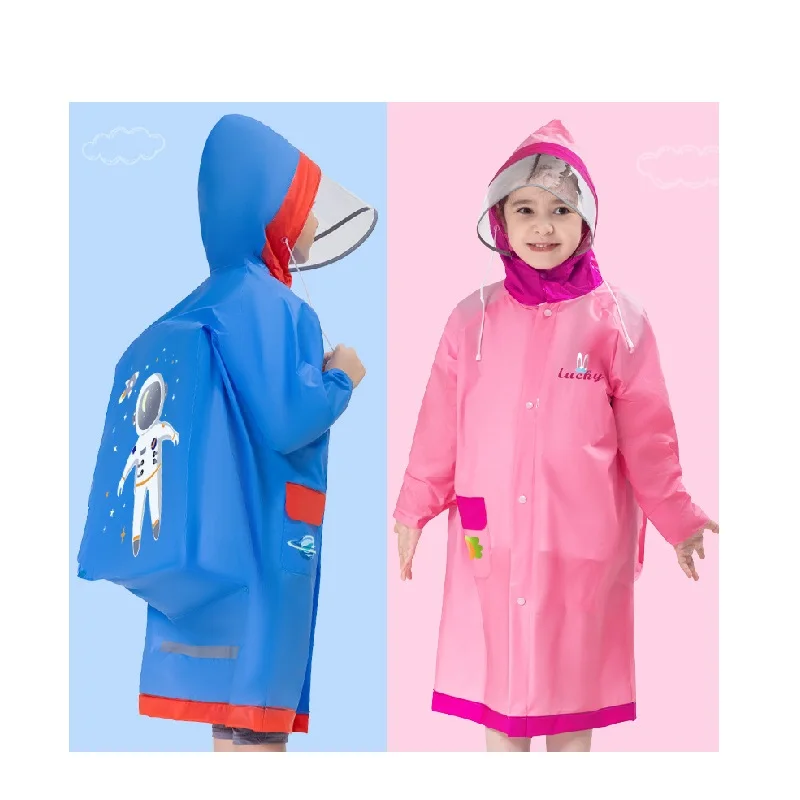 Children Rain Poncho Coat Raincoat 