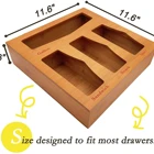 Storage Bamboo Ziplock Bag Storage Organizer For Kitchen Drawer Openable Top Lids Food Storage Bag Holders Box