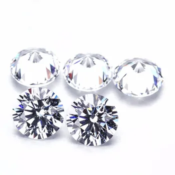 wholesale cz loose gemstone round star cut cubic zirconia