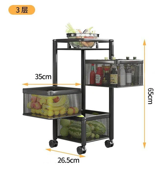 High quality removable kitchen shelf storage rack ladder spice rack