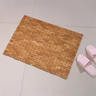 Bath Mat Bath Mat Bamboo Teak Wood Bath Mat Feet Shower Floor Natural Bamboo Non Slip Large 40*60 Cm