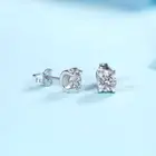 Earring Cubic Zirconia Stud Handmade Sterling 925 Sterling Silver Earring