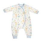 Cotton High Quality Spring Baby Rompers 100% Cotton Interlock 2 Way Zipper Newborn Romper