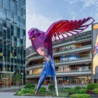 Eagle Best Supply Huge Metal Art Hotel Showroom Outdoor Metal Stainless Steel Eagle Bird Sculpture