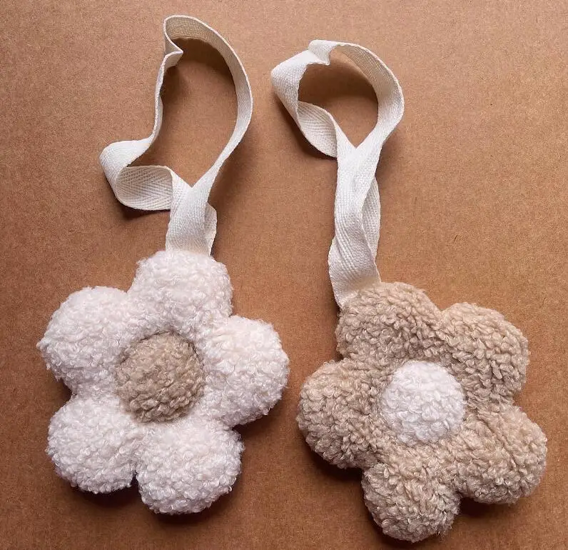Baby Pacifier Clip Pendant Plush Soft Flower Shape Pacifier Chain Plush Holder Soother Clip Infant Pacifier Accessories
