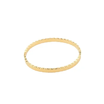 18K Gold Plated Stainless Steel Bead Bracelet Steel Plain Link Chain Bracelet & Bangle For Women