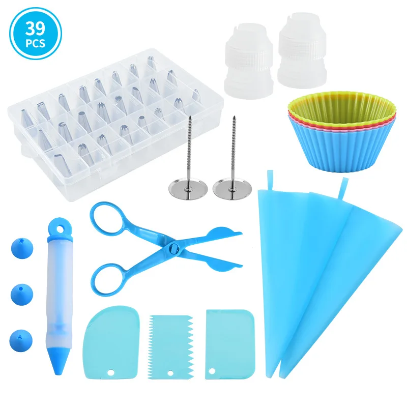 39 pcs New arrival baking supplies stainless steel cake decoration tools hot cake tools and accessories