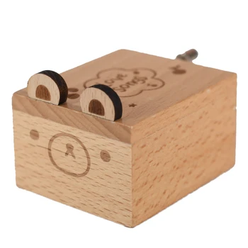 bear birthday gifts wholesale mini hand crank wooden music box