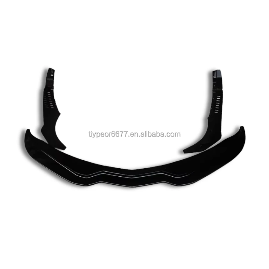 product tiypeor car front bumper lip splitter spoiler for chevrolet corvette c7 2014 2019 5pcs diffuser deflector with wrap angle shovel-5