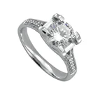 Gold Cz Rings Ring Ring For Wedding Vintage Rose Gold Plated Cz Diamond Engagement Rings 925 Sterling Silver Ring For Wedding
